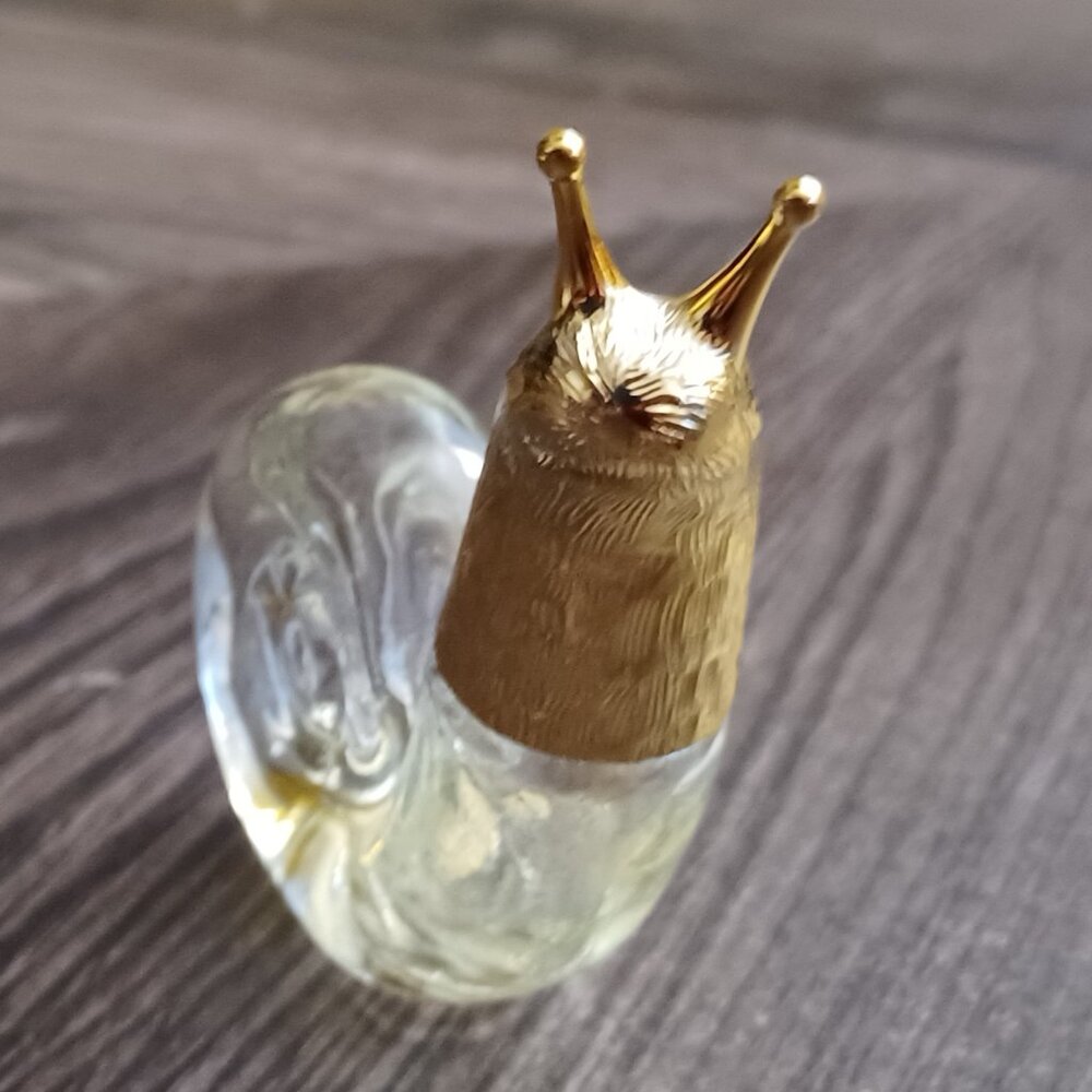 Vintage Avon Snail empty Brocade perfume bottle with original box